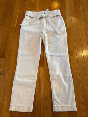 New NWT White House Black Market XHR Corset Waist Slim Crop Pants Belt Sz 6R